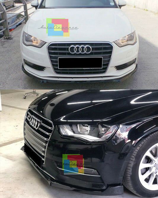 AUDI A3 8V 2012-2015 SPOILER SOTTO PARAURTI ANTERIORE ABS / PLASTIC NERO - AUTOELEGANCERICAMBI