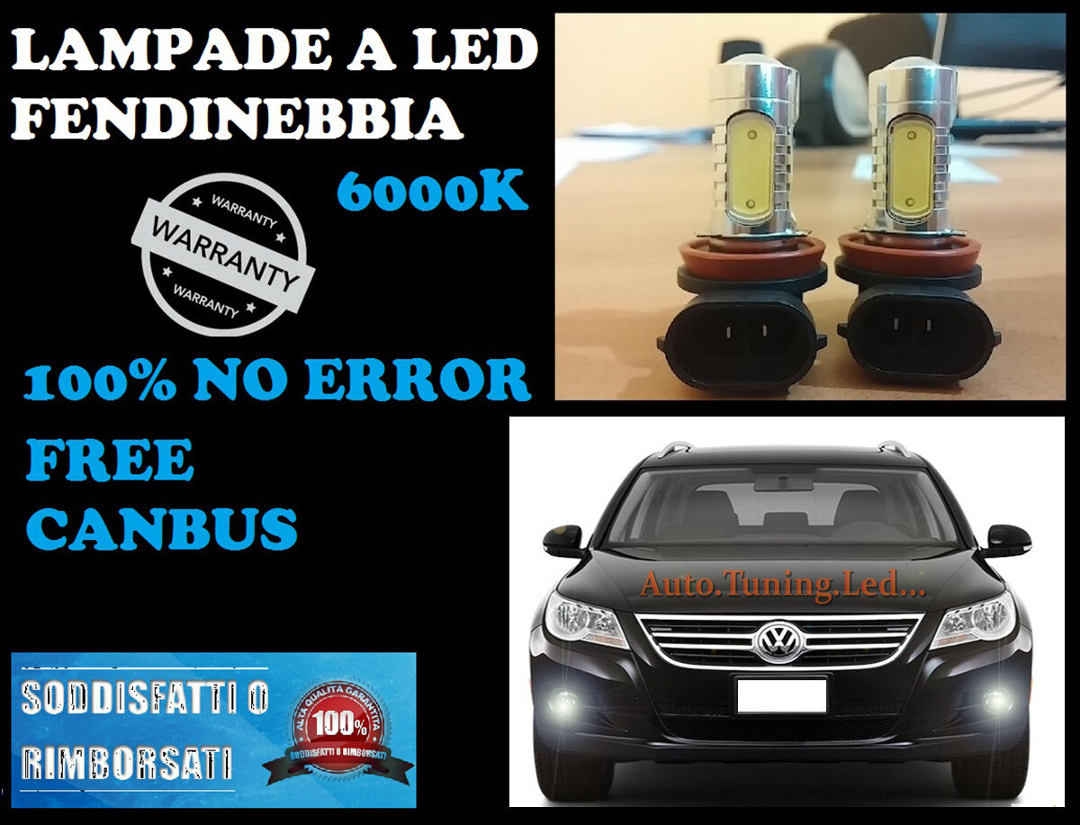 LAMPADE FENDINEBBIA HB4 LED CREE RESISTENZA CANBUS 6000K VW TIGUAN 08-13