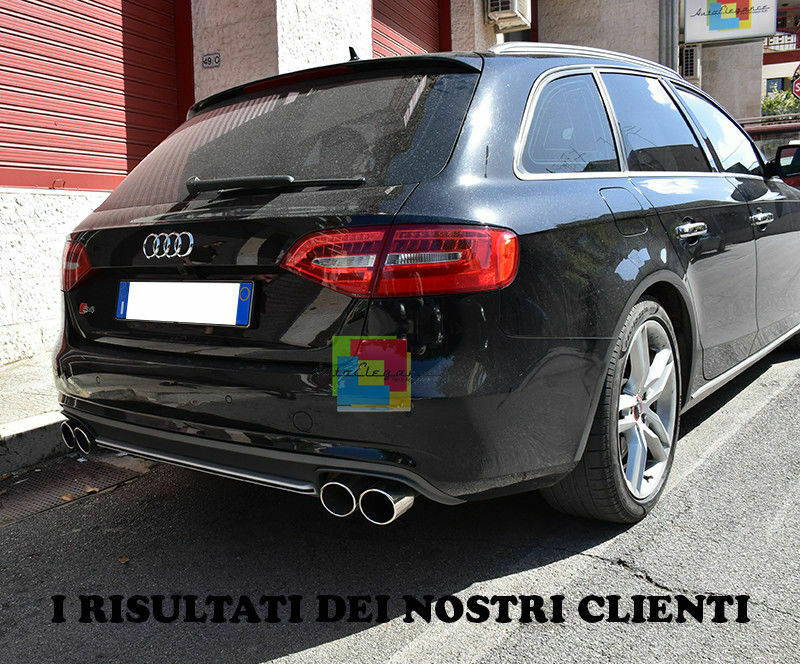 SPOILER SOTTO PARAURTI AUDI A4 B8 8K 07-11 DIFFUSORE POSTERIORE S4 PLATINO