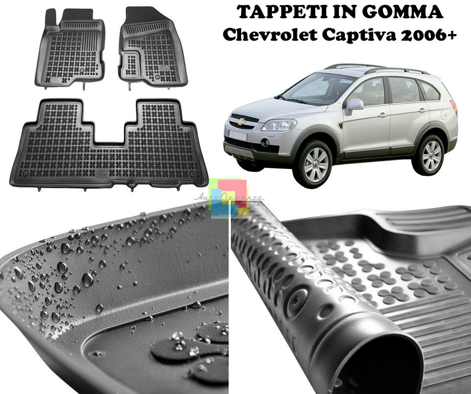 CHEVROLET CAPTIVA 2006 IN POI TAPPETINI AUTO IN GOMMA - TAPPETI TOP QUALITA -1- AUTOELEGANCERICAMBI