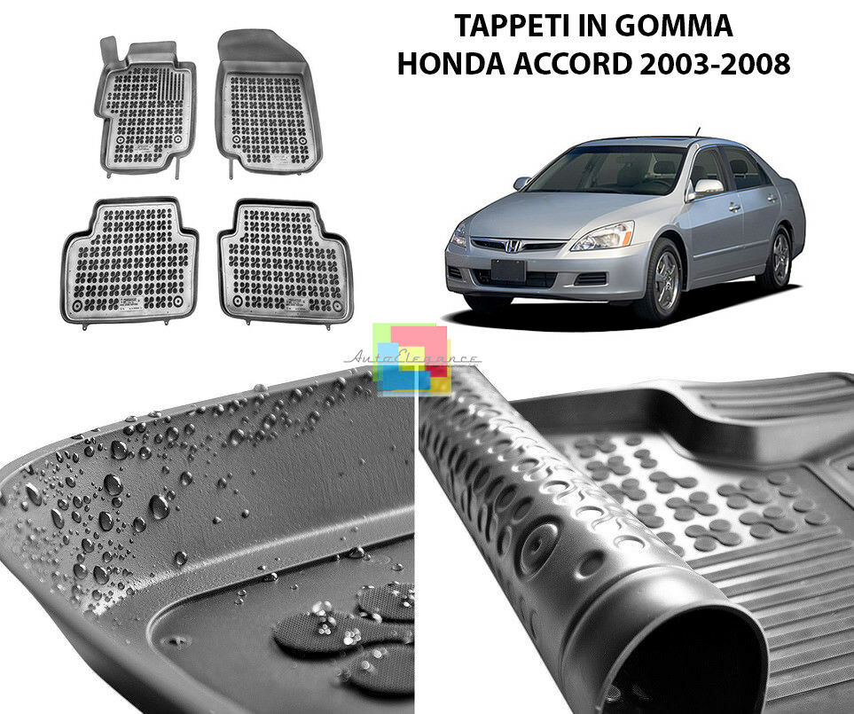 HONDA ACCORD 2003-2008 TAPPETINI AUTO IN GOMMA - TAPPETI TOP QUALITA -1