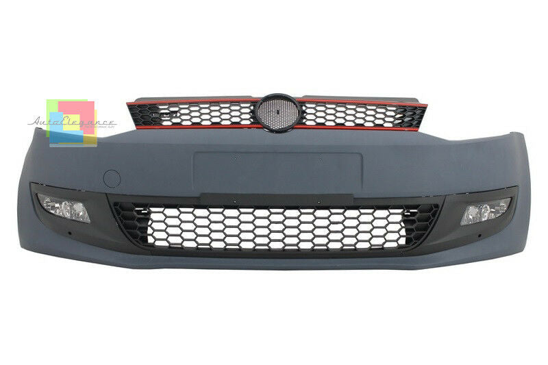 PARAURTI ANTERIORE PER VW POLO 6R 2009 IN POI CON GRIGLIA LOOK GTI IN ABS - PROM