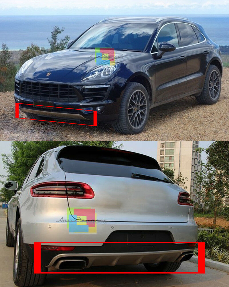 SOTTO PARAURTI ACCIAIO PORSCHE MACAN S 2014-2016 ANTERIORE E POSTERIORE OFF-ROAD