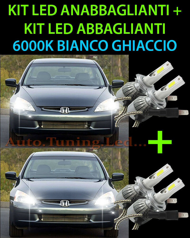 KIT LED LAMPADE ABBAGLIANTI & ANABBAGLIANTI PER HONDA ACCORD 2003-2008 -.