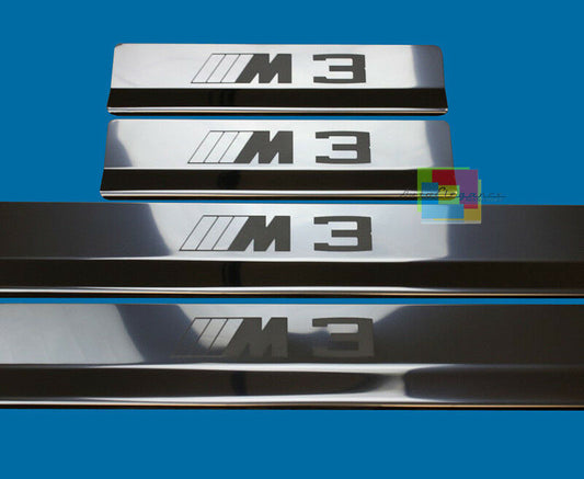 BMW SERIE 3 E36 STATION WAGON BATTITACCO ADESIVO LOOK M3 CROMATI 4 PEZZI AUTOELEGANCERICAMBI