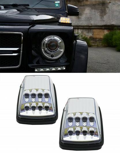 MERCEDES G W463 1989-2015 FRECCE LED SUL COFANO ANTERIORE INDICATORI