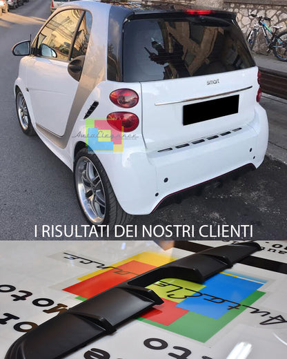 DOPPIO ESTRATTORE SMART FORTWO 451 2012-2015 SPOILER DIFFUSORE POSTERIORE