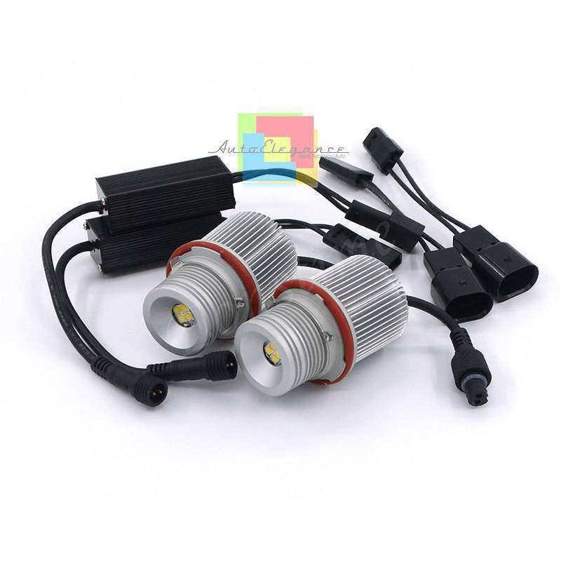 BMW SERIE 1 E87 2004-2007 KIT ANGEL EYES 40W 6000K LED BIANCO GHIACCIO NO ERROR AUTOELEGANCERICAMBI