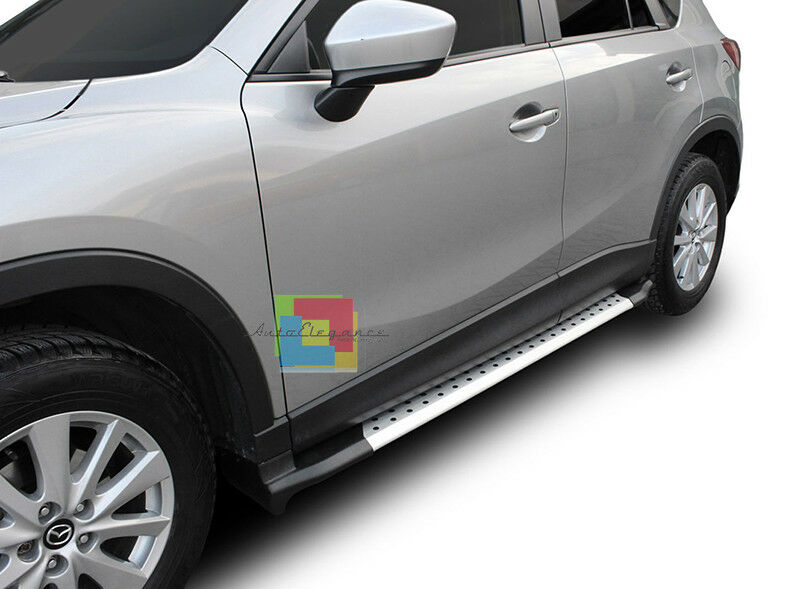PEDANE LATERALI MAZDA CX-5 2011-2016 SOTTOPORTA ANTI SCIVOLO ALLUMINIO
