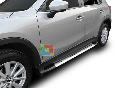 PEDANE LATERALI MAZDA CX-5 2011-2016 SOTTOPORTA ANTI SCIVOLO ALLUMINIO