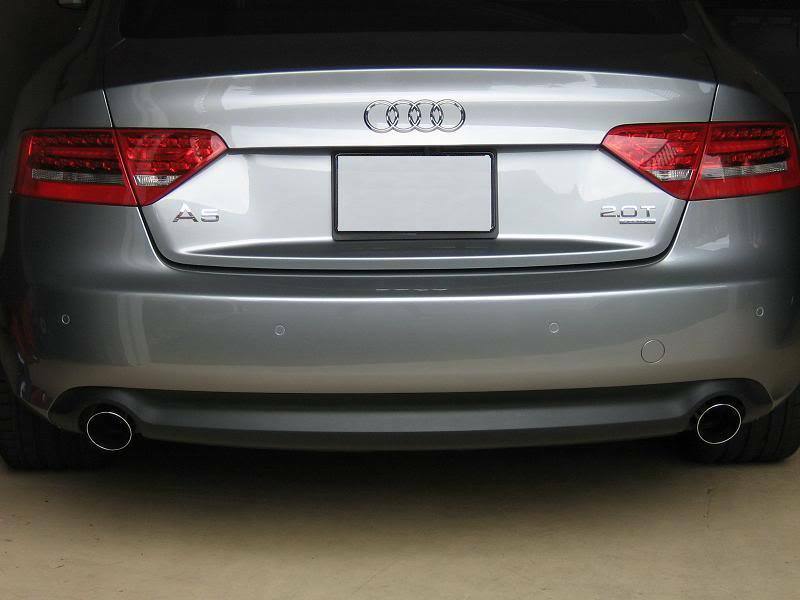 AUDI A5 COUPE 2007-2016 COPPIA TERMINALI DI SCARICO CROMATI ACCIAIO INOX SLINE AUTOELEGANCERICAMBI