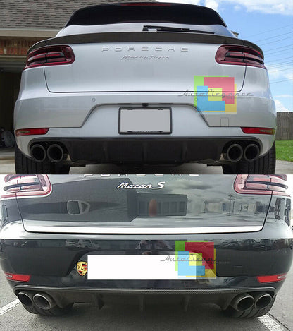 PORSCHE MACAN 2014+ SOTTO PARAURTI POSTERIORE DIFFUSORE ABS -