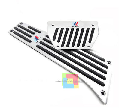 PEDALIERA M-TECH CAMBIO AUTOMATICO BMW SERIE 3 E90 E91 - INOX GOMMA ANTISCIVOLO