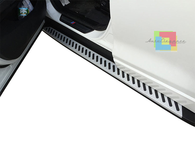 PEDANE LATERALI BMW X4 F26 2014+ SOTTO PORTA LOOK ACCIAIO INOX E PVC