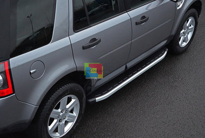 PEDANE LATERALI LAND ROVER FREELANDER 2 2006-2014 SOTTO PORTA IN ALLUMINIO -.