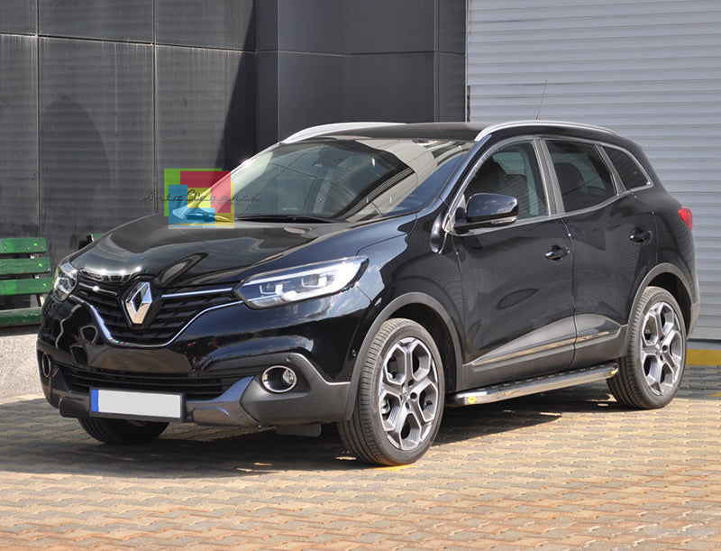 PEDANE LATERALI RENAULT KADJAR 2015+ SOTTO PORTA ACCIAIO INOX E PVC - LOOK SPORT