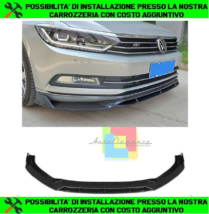 SPLITTER VW PASSAT B8 2016+ LAMA SOTTO PARAURTI ANTERIORE SPORTIVO CARBON LOOK