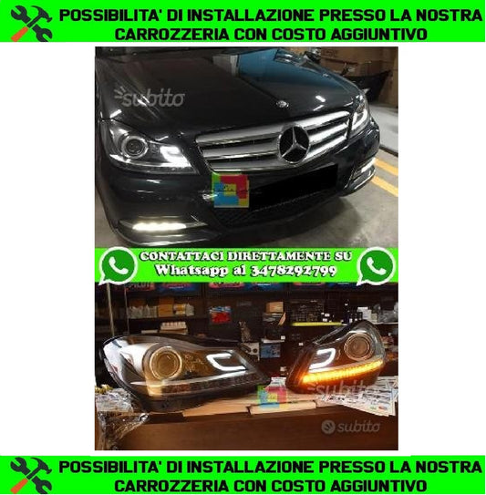 Mercedes classe c w204 11-14 fari anteriori led