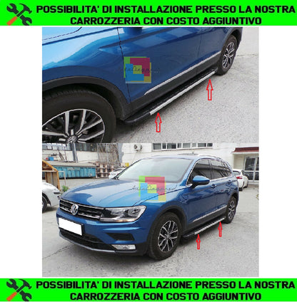SIDE STEPS FOR VW TIGUAN MK2 II 2016+ TOP QUALITY NON-SLIP DOOR SILLS