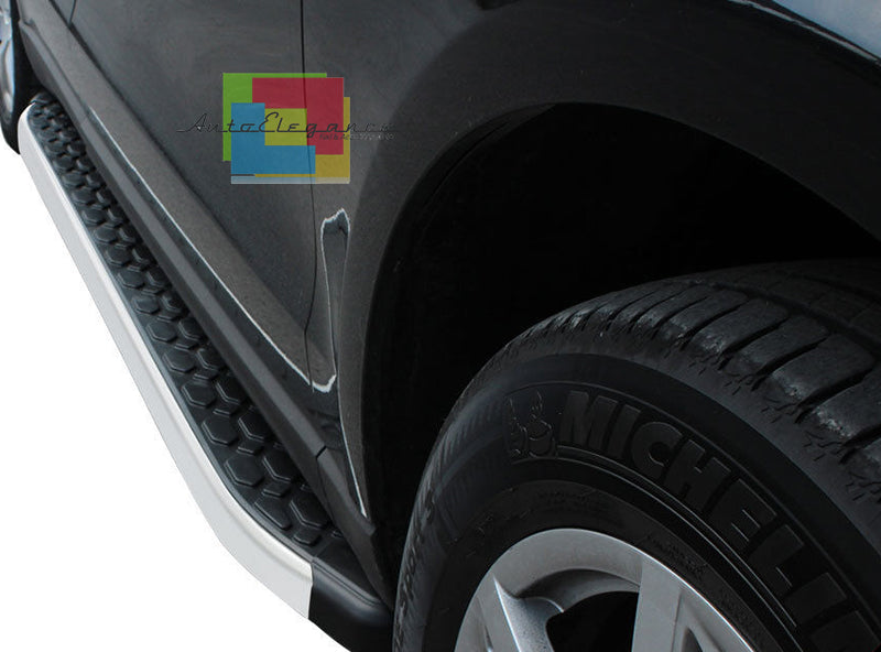 PEDANE LATERALI RENAULT KADJAR 2015+ SOTTO PORTA ACCIAIO INOX E PVC - LOOK SPORT