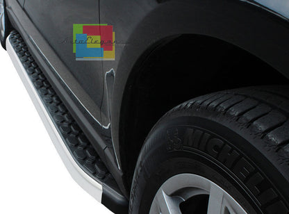 PEDANE LATERALI RENAULT KADJAR 2015+ SOTTO PORTA ACCIAIO INOX E PVC - LOOK SPORT