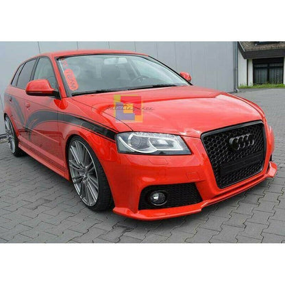 PARAURTI ANTERIORE SPORTIVO AUDI A3 8P 2008-2013 LIFT LOOK RS3 NIDO D'APE ABS