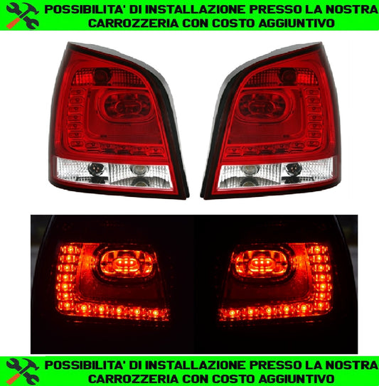 VW POLO 9N3 RED-WHITE LED REAR LIGHTS
