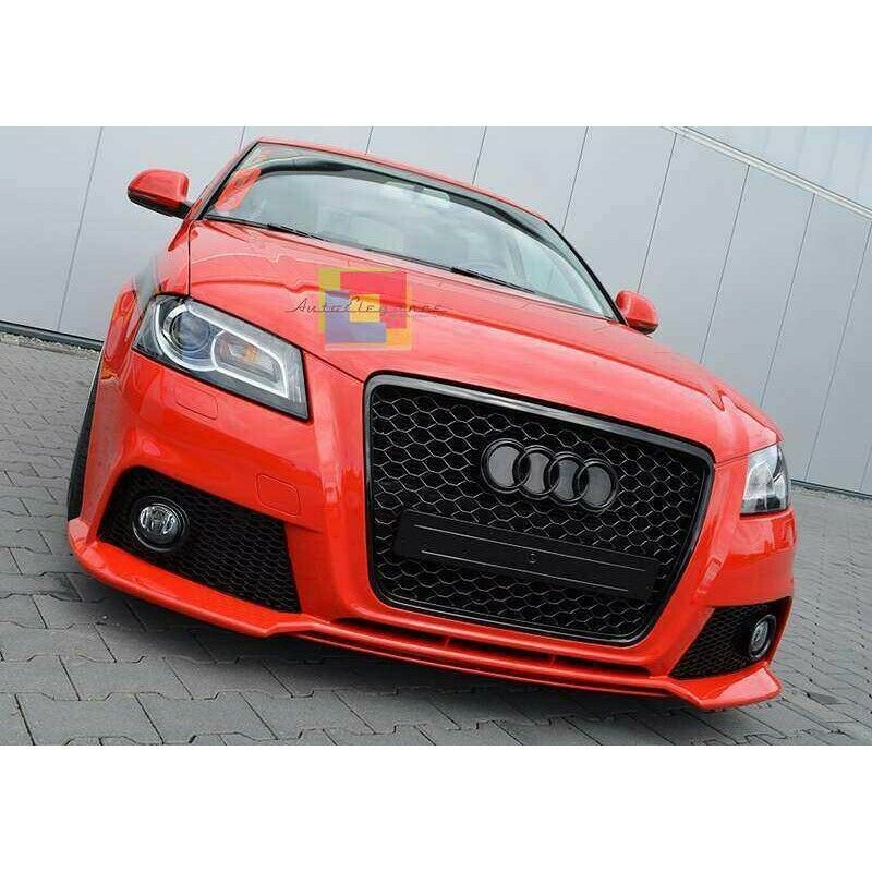 PARAURTI ANTERIORE SPORTIVO AUDI A3 8P 2008-2013 LIFT LOOK RS3 NIDO D'APE ABS