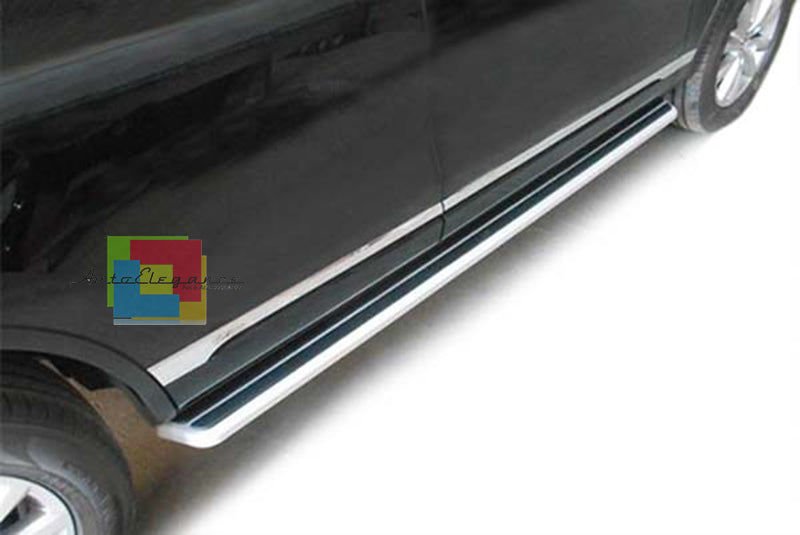 SIDE STEPS VW TOUAREG C2 7P5 2010+ UNDER DOOR STAINLESS STEEL AND PVC LOOK