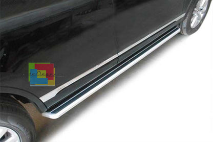 SIDE STEPS VW TOUAREG C2 7P5 2010+ UNDER DOOR STAINLESS STEEL AND PVC LOOK