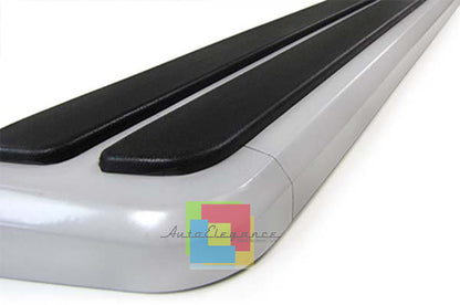 SIDE STEPS VW TOUAREG C2 7P5 2010+ UNDER DOOR STAINLESS STEEL AND PVC LOOK