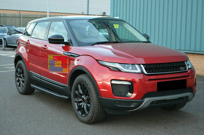 PEDANE LATERALI PER RANGE ROVER EVOQUE 2011-2018 SOTTO PORTA ALLUNINIO NERO -