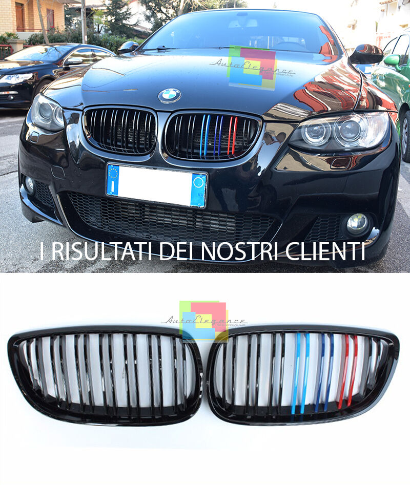 BMW SERIE 3 E92 E93 2006-2009 GRIGLIA ANTERIORE DOPPIA FASCIA 3 COLORI M AUTOELEGANCERICAMBI