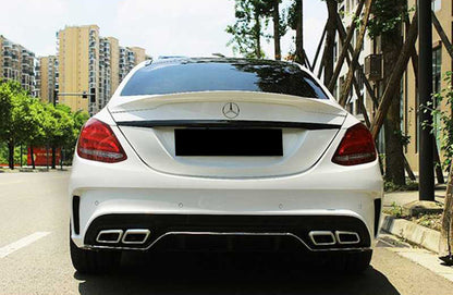 MERCEDES C-CLASS W205 REAR HOOD SPOILER AMG C63 LOOK