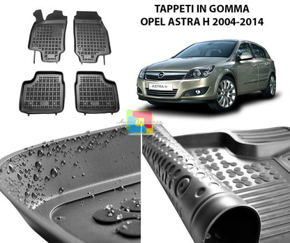OPEL ASTRA H 2004-2014 TAPPETINI AUTO IN GOMMA - TAPPETI TOP QUALITA -1-