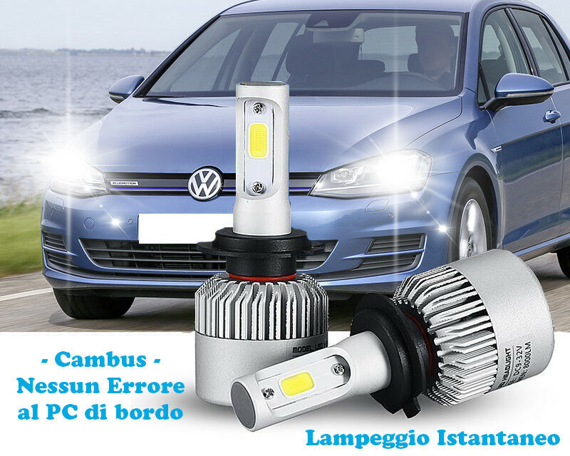 LAMPADE ANABBAGLIANTI LED VW GOLF 7 2012 IN POI ISTANTANEO CREE 6000K BIANCO