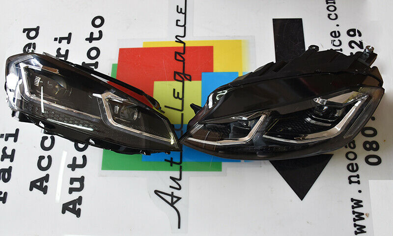 VW GOLF 7 VII 2012 al 2017 FARI ANTERIORI FANALI DIURNA LED FRECCIA DINAMICA R