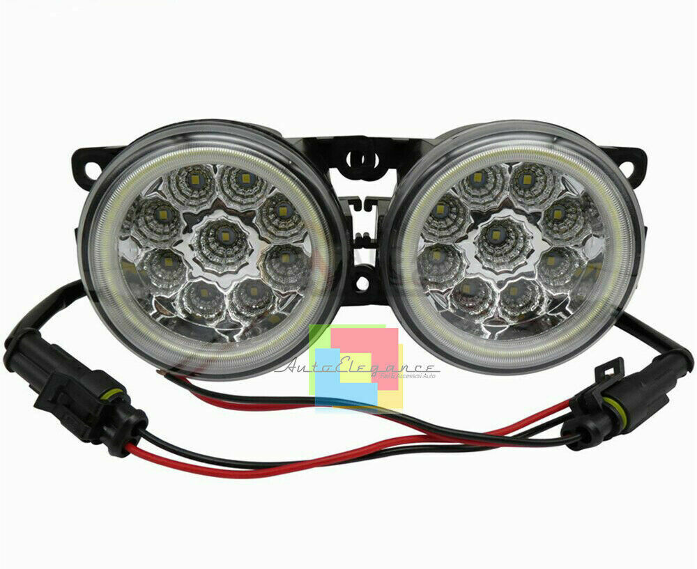Dacia Duster Logan Sandero COPPIA FENDINEBBIA DIURNE ANGEL EYES FULL LED AUTOELEGANCERICAMBI