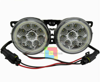 Dacia Duster Logan Sandero COPPIA FENDINEBBIA DIURNE ANGEL EYES FULL LED AUTOELEGANCERICAMBI