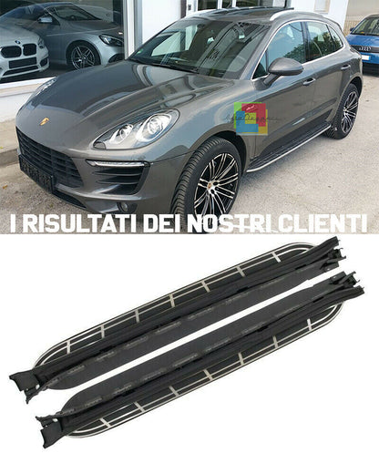 PEDANE LATERALI PORSCHE MACAN DAL 2014 IN POI SOTTOPORTA LOOK SPORTIVO .-.