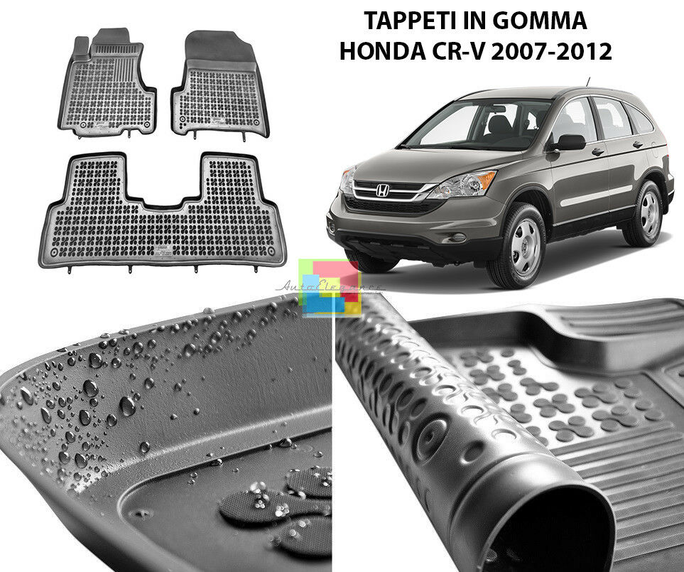 HONDA CR-V 2007-2012 TAPPETINI AUTO IN GOMMA - TAPPETI TOP QUALITA -1