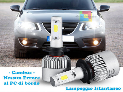 LED LOW BEAM LAMPS SAAB 9-5 95 2000-2010 INSTANT FLASH 6000K