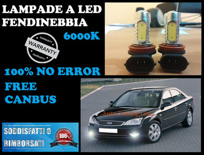 LAMPADE FENDINEBBIA H8 LED CREE RESISTENZA CANBUS 6000K FORD MONDEO