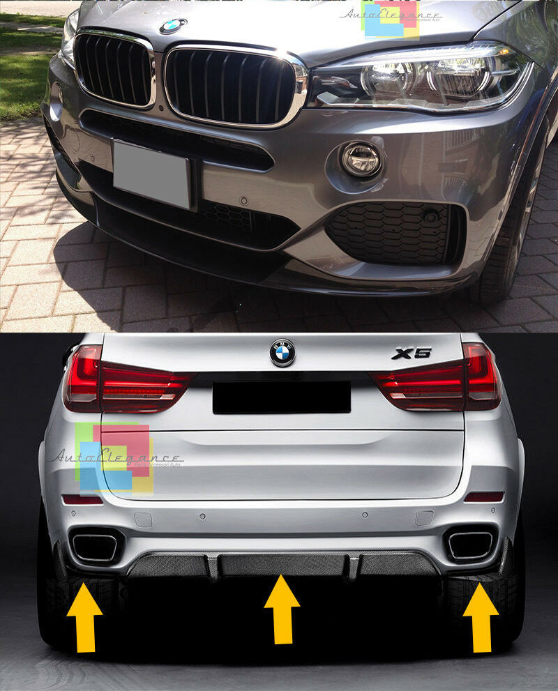 BMW X5 F15 SPOILER SOTTO PARAURTI POSTERIORE + ANTERIORE LOOK M SPORT AUTOELEGANCERICAMBI