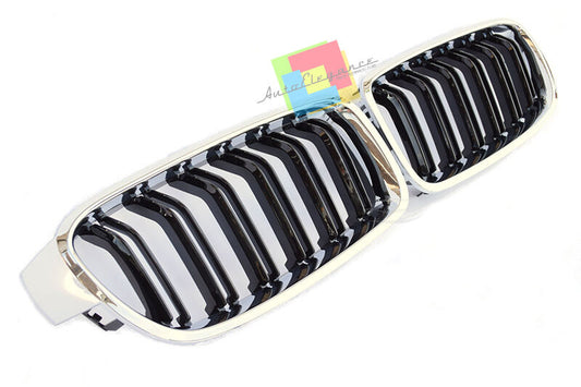 BMW SERIE 3 F30 F31 2011+ CALANDRA GRIGLIE NERE BORDO CROMATO M3 DOPPIA STRISCIA AUTOELEGANCERICAMBI