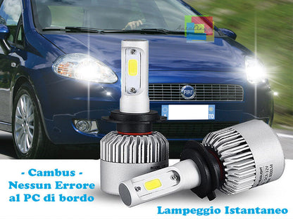 LAMPADE ABBAGLIANTI ANABBAGLIANTI LED FIAT GRANDE PUNTO LAMPEGGIO ISTANTANEO