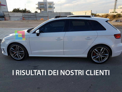 MINIGONNE LATERALI AUDI A3 8V SPORTBACK 2012+ SPOILER SOTTO PORTA LOOK S3 S-LINE