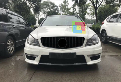 GRIGLIA ANTERIORE MERCEDES C W204 07-14 MASCHERINA AMG NERO LUCIDO MASCHERINA