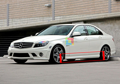 SIDE SKIRTS MERCEDES C-CLASS W204 2007-2011 AMG DOOR SPOILER -