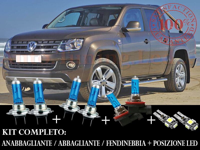 VW AMAROK SET COMPLETO LAMPADE BLU XENON + POSIZIONE A LED